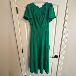 Monteau Vibrant Green Maxi Dress Sz M